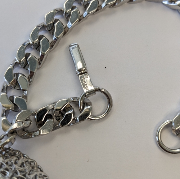 EVC CROWN TRIFARI SILVER TONE BRACELET - Picture 11 of 14